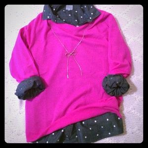 J. Crew Chambray Polka dot Button up NWOT